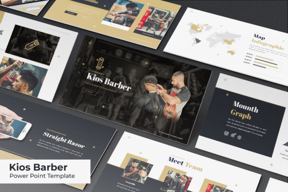 Barber PowerPoint Template – 150 Slides for Impactful Presentations