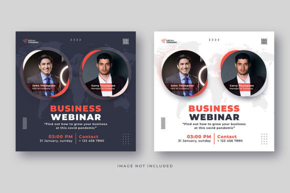 Business Webinar Social Media Post: Templates for Conference Promotion
