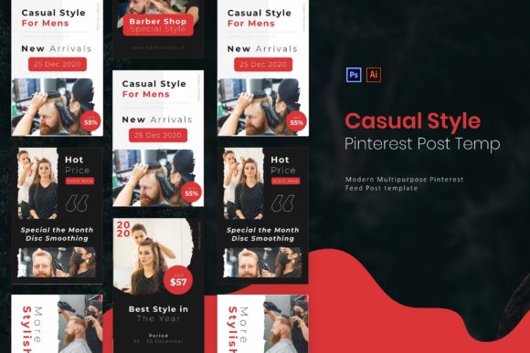 Casual Style Pinterest Post Template