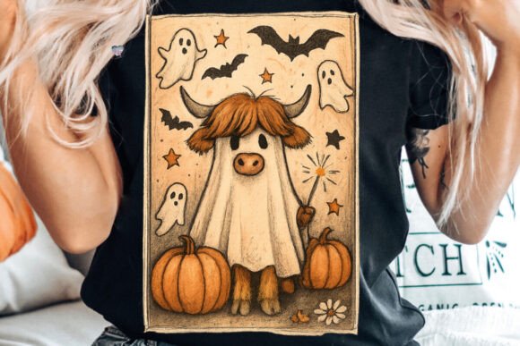 Highland Cow Ghost PNG Pumpkin Bats: A Practical Asset for Seasonal Design Projects