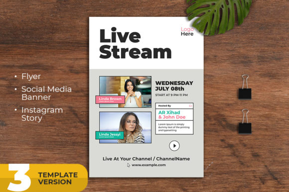 Live Stream Online Conference Flyer Pack