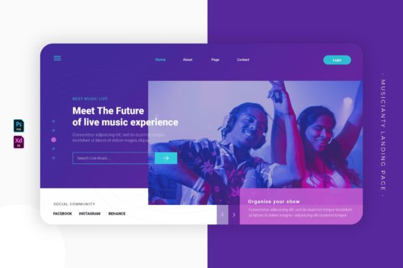 Musicianty Landing Page for Creative Professionals