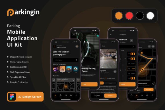 Parking Application Mobile UI Kit