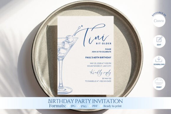 Raise a Glass to Another Year: Crafting the Perfect Martini Birthday Party Invite