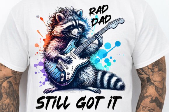 Rocking with the Rad Dad Raccoon Guitarist PNG: A Creative Tool for the Ultimate Rock and Roll Dad