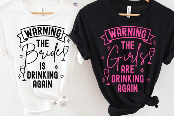 The Bride is Drinking Again PNG Girls Design for Bachelorette Parties