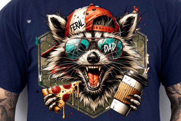 Why the Feral Raccoon Rad Dad PNG Is More Than a Funny Graphic